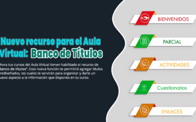 Nueva herramienta para el Aula Virtual: Banco de títulos