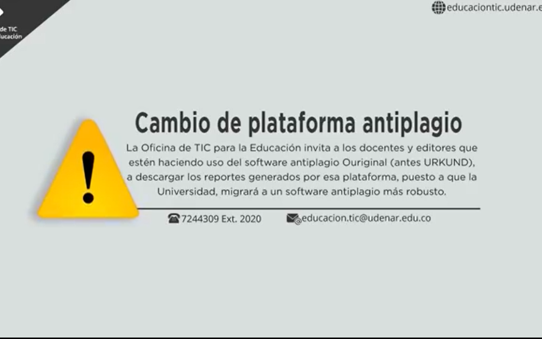 Cambio de plataforma antiplagio